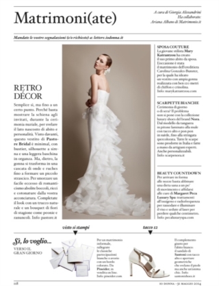 Abito<br />
<strong>FRANCE AUCHAN INTERNATIONAL GROUP  BRIDAL</strong><br />
Collezione 2014